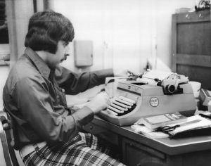 Ed Cope - at typewriter